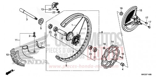 FRONT WHEEL CRF450RXL de 2020